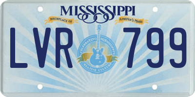 MS license plate LVR799
