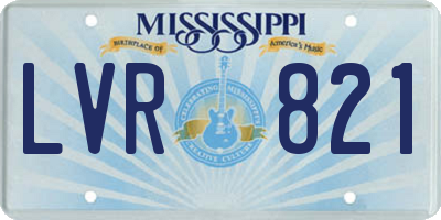 MS license plate LVR821