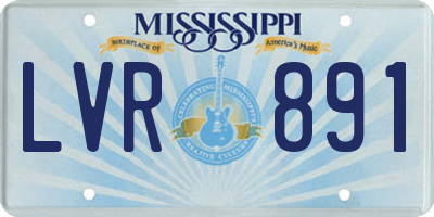 MS license plate LVR891