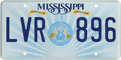 MS license plate LVR896