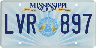 MS license plate LVR897