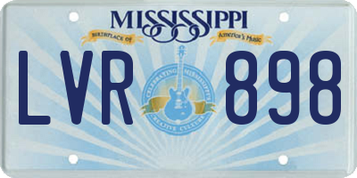 MS license plate LVR898