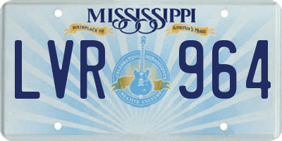 MS license plate LVR964