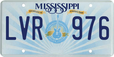 MS license plate LVR976
