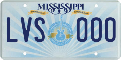 MS license plate LVS000