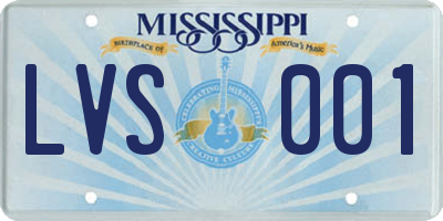MS license plate LVS001