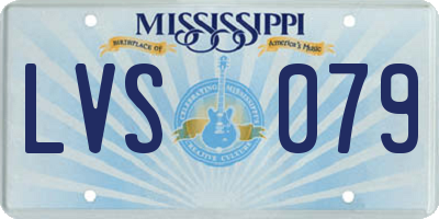 MS license plate LVS079