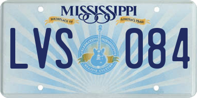 MS license plate LVS084