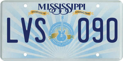MS license plate LVS090