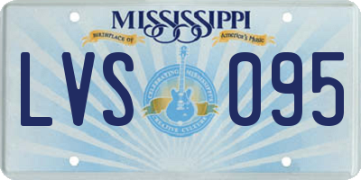 MS license plate LVS095