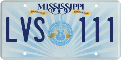 MS license plate LVS111