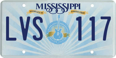 MS license plate LVS117