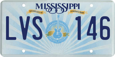 MS license plate LVS146