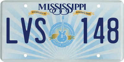 MS license plate LVS148