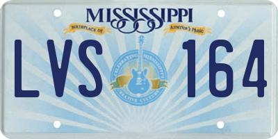MS license plate LVS164