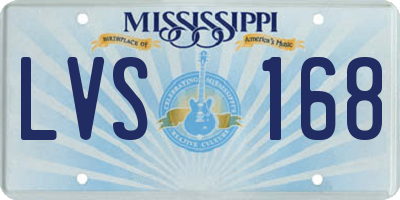 MS license plate LVS168