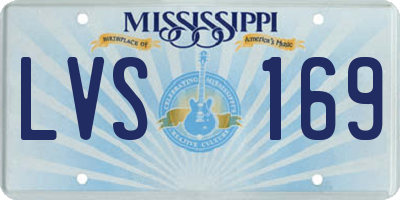MS license plate LVS169