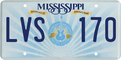 MS license plate LVS170