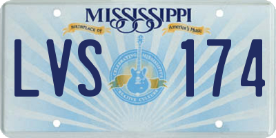 MS license plate LVS174
