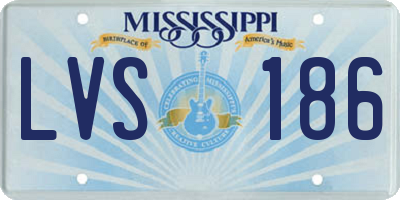 MS license plate LVS186