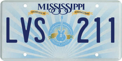 MS license plate LVS211