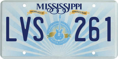 MS license plate LVS261