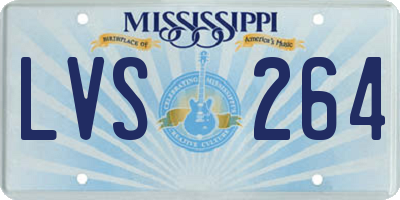 MS license plate LVS264
