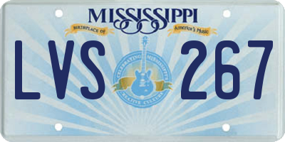 MS license plate LVS267
