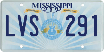 MS license plate LVS291