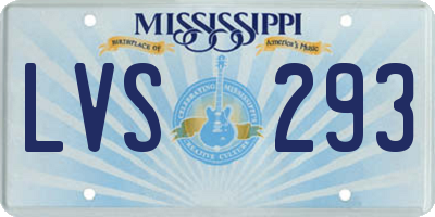 MS license plate LVS293