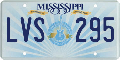 MS license plate LVS295