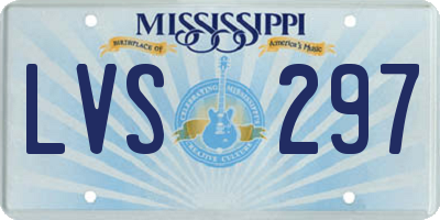 MS license plate LVS297