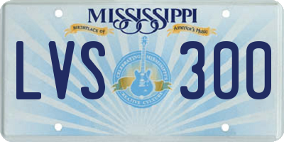MS license plate LVS300