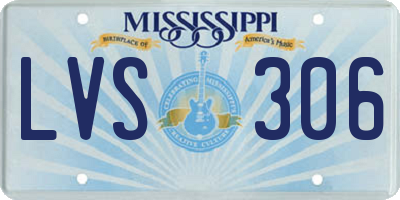 MS license plate LVS306