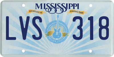 MS license plate LVS318