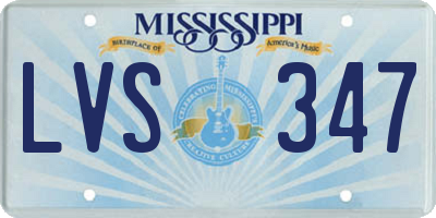 MS license plate LVS347