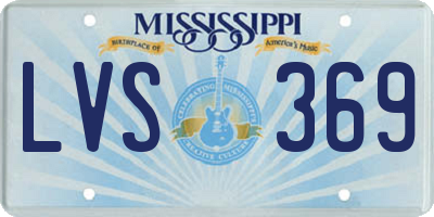 MS license plate LVS369