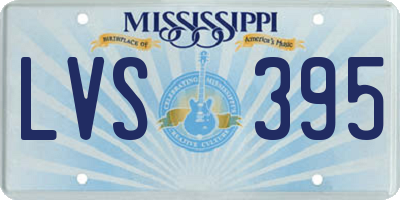 MS license plate LVS395