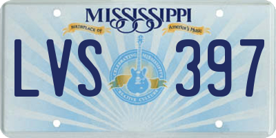 MS license plate LVS397
