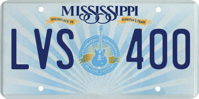 MS license plate LVS400