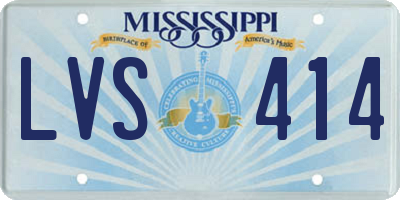 MS license plate LVS414