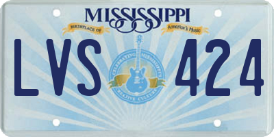 MS license plate LVS424
