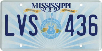 MS license plate LVS436