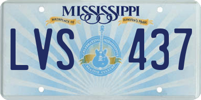 MS license plate LVS437