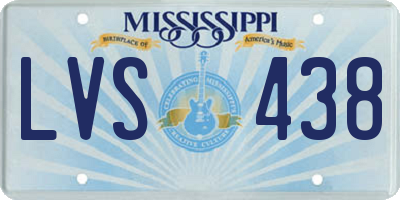 MS license plate LVS438