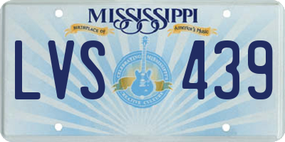 MS license plate LVS439