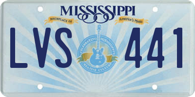 MS license plate LVS441