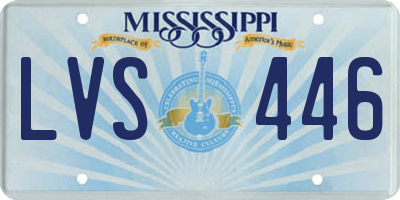 MS license plate LVS446