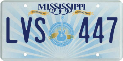 MS license plate LVS447