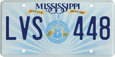 MS license plate LVS448